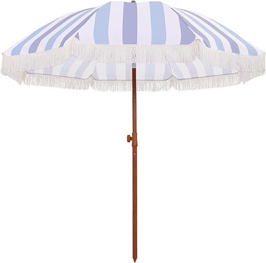 Photo 1 of Patio Umbrella with UPF 50+ Protection, 8 Ribs, Push Button Tilt - Versatile Outdoor Shade for Garden, Courtyard, and Beach