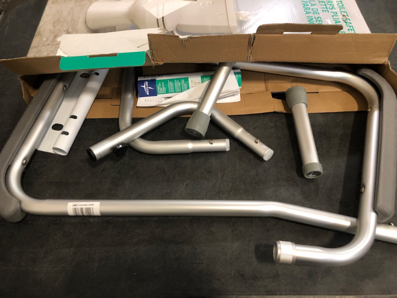 Photo 1 of Medline Toilet Safety Rail For Seniors with Easy Installation, Height Adjustable Toilet Safety Frame, Bathroom Assist Rail with Armrests, Bathroom Safety, 250 lb. Weight Capacity