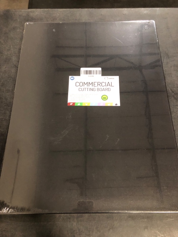 Photo 1 of Thirteen Chefs Extra Large 24 x 18 Black Cutting Board, 0.5 Inch Thick HDPE, NSF Certified for Food Service and Professional Kitchens