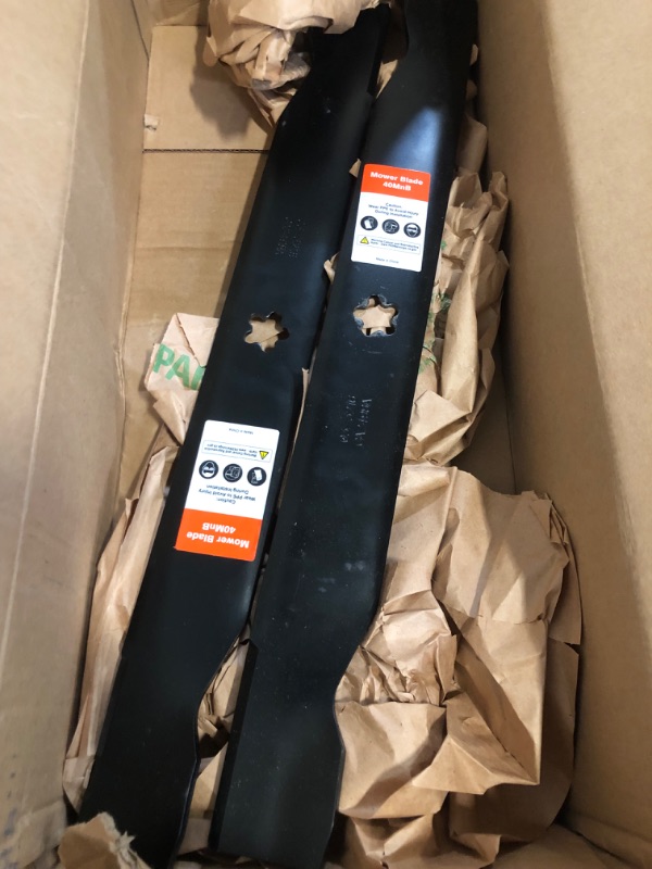 Photo 1 of 42 Inch Mulching Blades for Cub Cadet MTD Troy Bilt Bronco 42" Deck Replace 942-0616A 742-0616A 742-0616 942-0616 742-04126 6 Point Star (2 Pack)