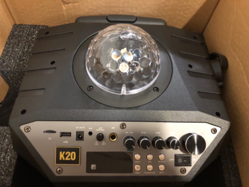 Photo 1 of Wireless Karaoke Machine for Adults, TONOR PA System Portable Bluetooth Singing Speaker with Dual Wireless Microphones Microfono, Disco Ball for Home Karaoke, Party, Class and Church K20
