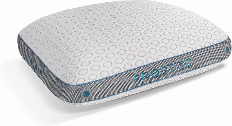 Photo 1 of Bedgear Frost Performance Pillow - Size 3.0 - Cooling Bed Pillow for Hot Sleepers - Medium Firmness Pillow for All Sleep Positions, Hypoallergenic, Washable & Removable Cover - 20" W x 26" L x 6.50" H