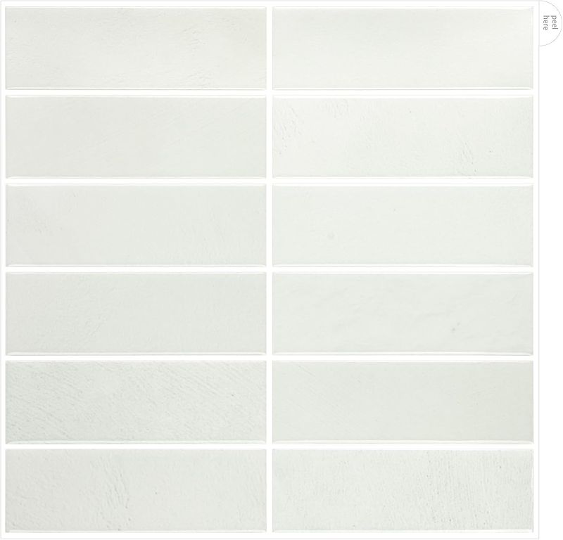 Photo 1 of *Different Color than Picture** Peel and Stick Backsplash for Kitchen,New Upgrade 12"" x 12"" Large Premium Kitchen Backsplash,Stick on Subway Tile Peel and Stick Backsplash,Blue 10-Sheet