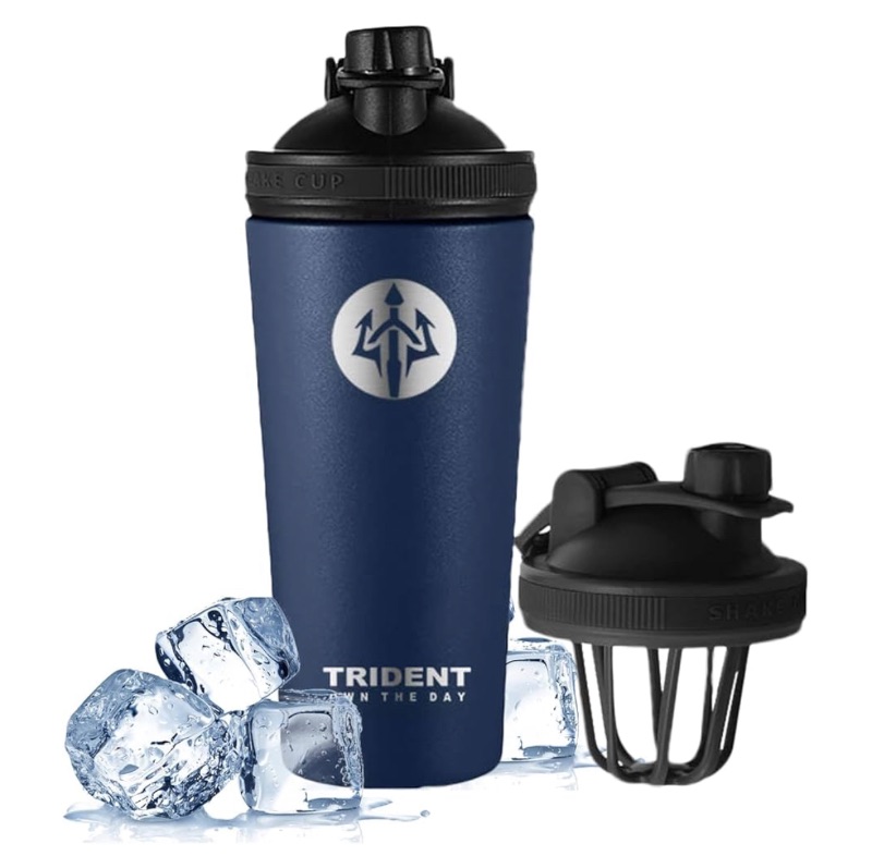 Photo 1 of Trident 26oz Insulated Shaker Bottle, Blue 