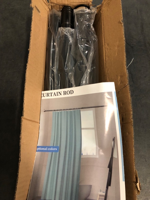 Photo 1 of Ausemku Shower Curtain Rod 32 to 80 Inch - 1 Inch Diameter Never Rust Non-Slip Spring Tension Curtain Rod No Drilling Stainless Steel Telescoping Rod