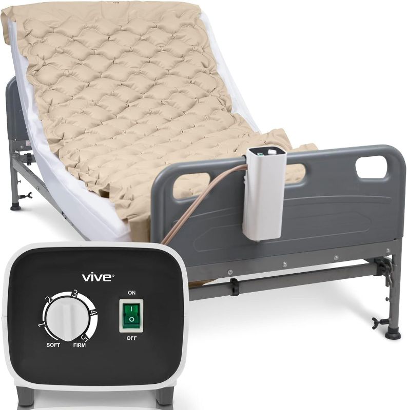 Photo 1 of Vive Alternating Air Pressure Mattress Pad - The Original Bed Sore Prevention Solution - Hospital Topper for Bedridden Patients - Includes Waterproof, Breathable Ulcer Cushion & Whisper Quiet Pump
