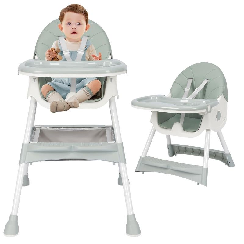 Photo 1 of 3-in1 Highchair, High Chairs for Babies and Toddlers,Convertible High Chair, Light Weight Portable High Chair, Adjustable Height and Movable Double Tray