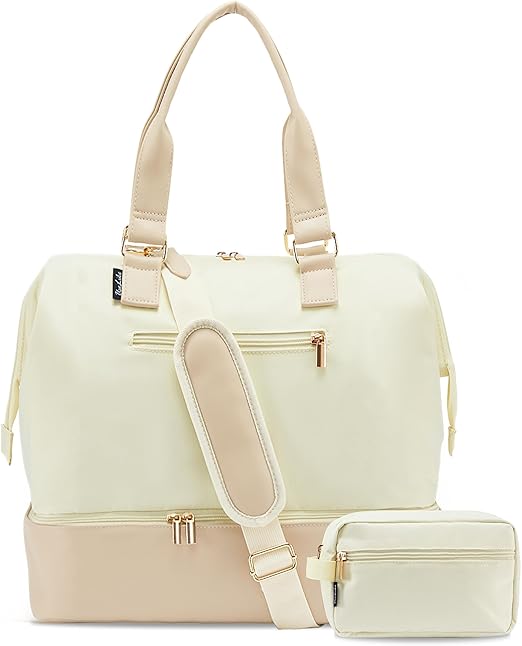 Photo 1 of **Missing Mini Pouch and Minor Damage ** Weekender Bags for Women, Large Travel Duffel Bag with Shoes Compartment, Carry On Overnight Tote Bags with Toiletry Bags, Hospital Bags for Labor and Delivery