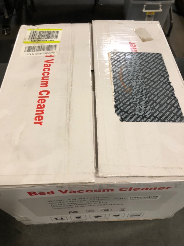 Photo 1 of *Like New* Mattress Vacuum Cleaner, 16Kpa Bed Vacuum Cleaner with 253.7nm UV-C Light, 30000 RPM/Min Dual Brushroll Rotation & HEPA Filter & Heating & Ultrasonic Tech, 10'' Dual Widened Suction Port, 500W, Corded