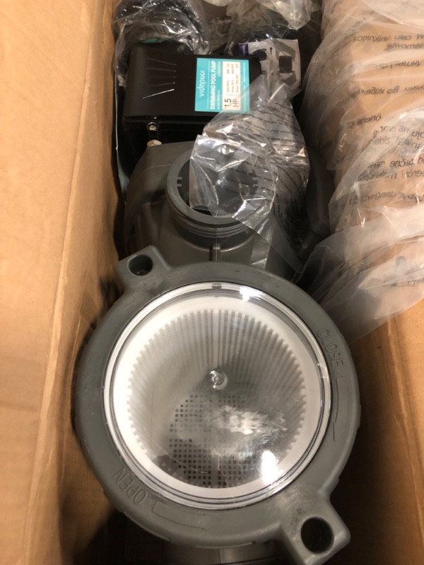 Photo 1 of Inground/Above Ground Swimming Pool Pump, 1.5 HP 110V/220V Dual Voltage Self Primming Pool Pump with Strainer Filter Basket & Drain Plug, 1100W 60HZ Silent Operation