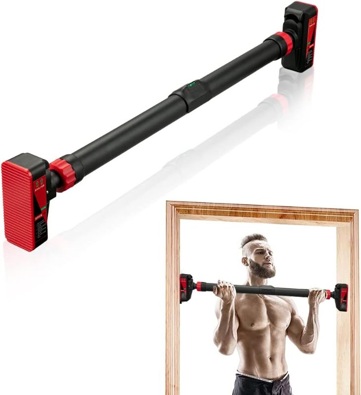 Photo 1 of Pull Up Bar for Doorway, Strength Training Pull-up Bars, Chin Up Bar, No Screws, With Level Meter and Adjustable Width for Home Gym Upper Body Workout, No Installation Required, Max Load 440 LBS