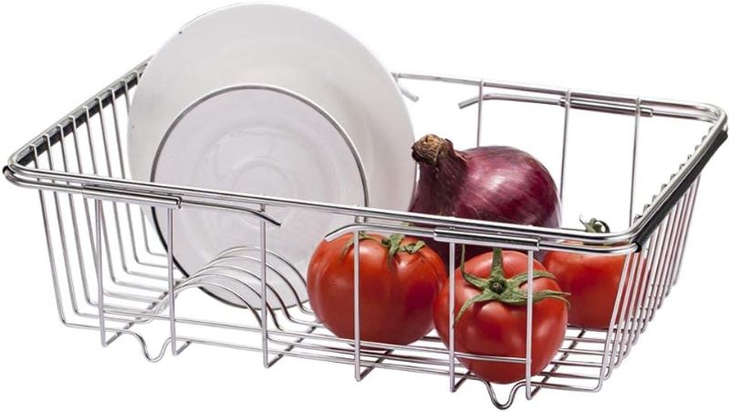 Photo 1 of Adjustable Over Sink Dish Drying Rack Stainless Steel Dish Drainer, On Counter or in Sink Dish Rack, Deep and Large- Rustproof