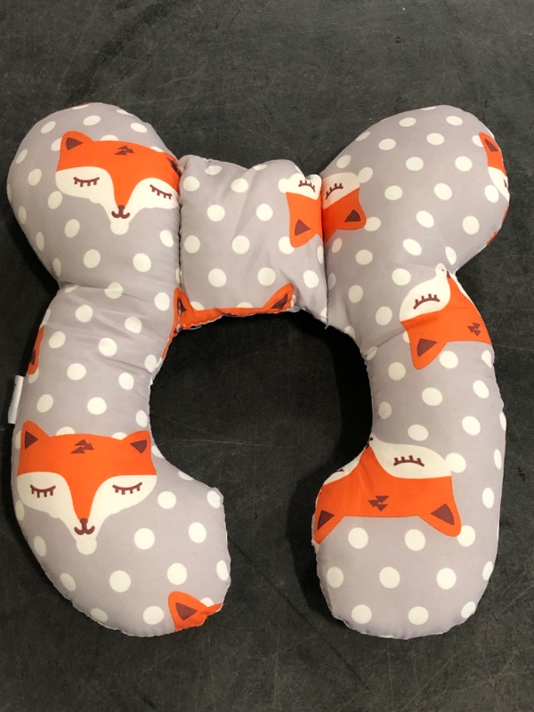 Photo 1 of KAKIBLIN Baby Travel Pillow,Baby Neck Pillows for Car Seat,Upgraded Baby Head Pillow,Toddler Head and Neck Baby Support Pillow for Car Seat, Pushchair,Travel (Gray Fox)