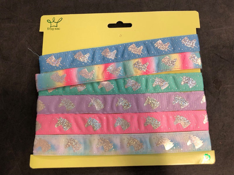 Photo 1 of FROG SAC 6 Unicorn Headbands for Girls, Adjustable No Slip Glitter Hair Bands for Kids, Cute Little Girl Sports Head Bands, Sparkly Soccer Gymnastics Headband, Sparkle Hair Accessories