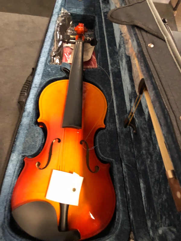 Photo 1 of Vangoa Violin 4/4 Full Size Set Fiddle, Handcrafted Starter Acoustic Violins Kit with Solid Wood Side Board, Lightweight Hard Case for Beginners, Teens, Child, Kids Age 12+, Adults, Right Handed