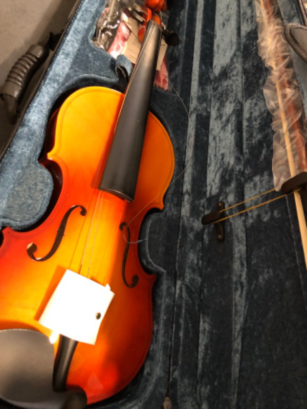 Photo 1 of Vangoa Violin 4/4 Full Size Set Fiddle, Handcrafted Starter Acoustic Violins Kit with Solid Wood Side Board, Lightweight Hard Case for Beginners, Teens, Child, Kids Age 12+, Adults, Right Handed