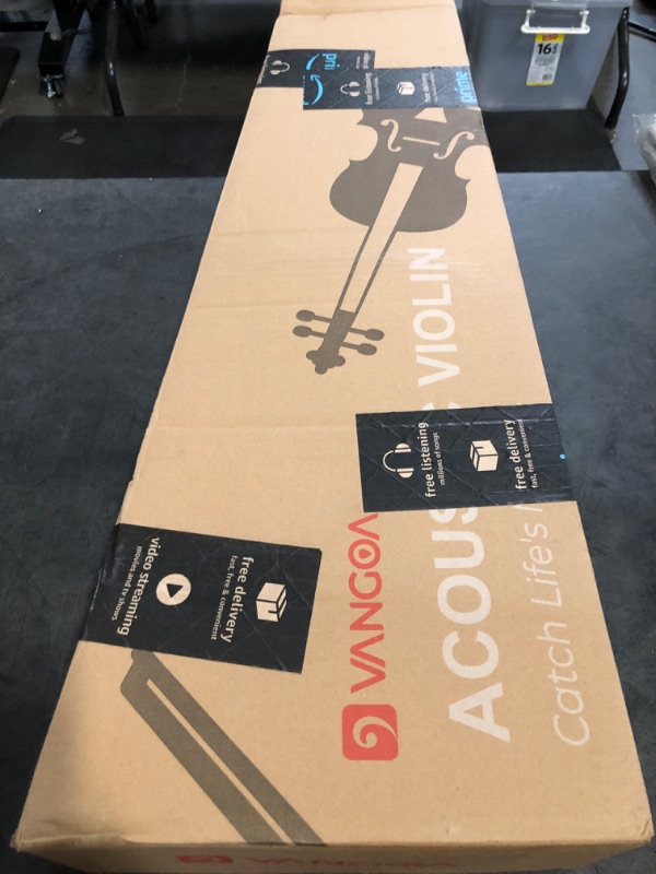 Photo 1 of Vangoa Violin 4/4 Full Size Set Fiddle, Handcrafted Starter Acoustic Violins Kit with Solid Wood Side Board, Lightweight Hard Case for Beginners, Teens, Child, Kids Age 12+, Adults, Right Handed