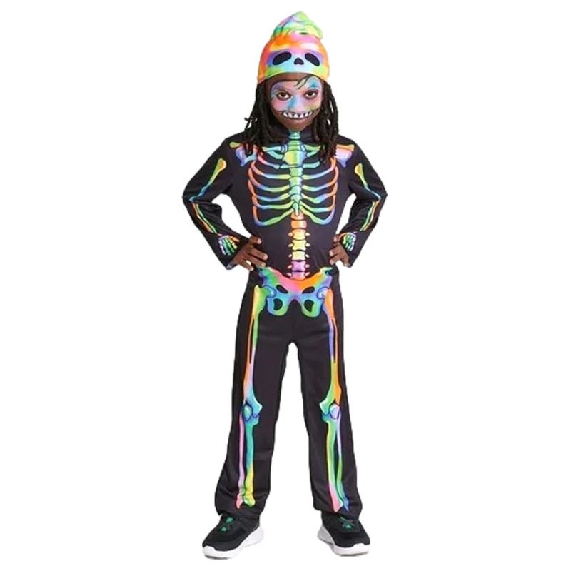 Photo 1 of Size L Hyde & Eek Boys Color Melt Skeleton Glows Under Blacklight Costume