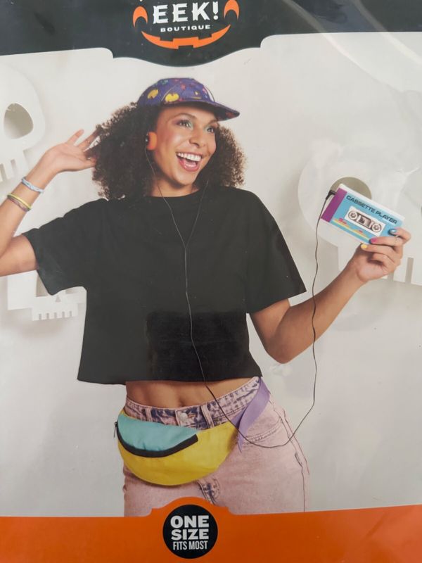 Photo 1 of One Size 80s Costume Adult Character Halloween One Size New Cosplay Fanny Pack Cassette