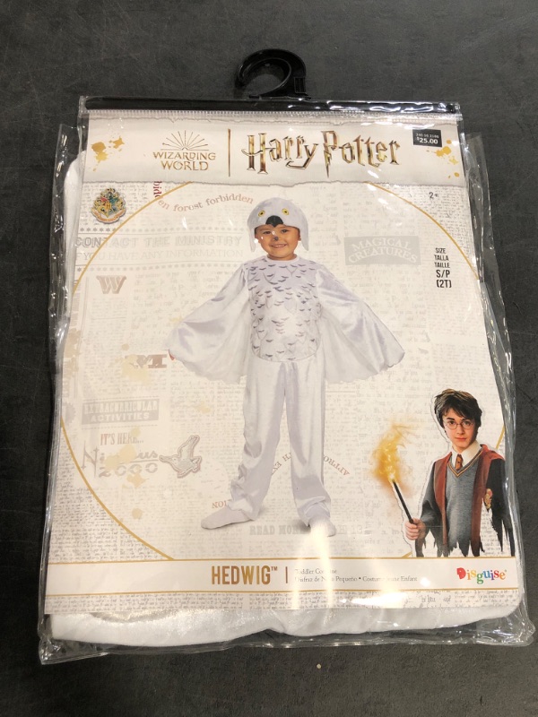 Photo 1 of (2T) Disguise Harry Potter Hedwig the Owl Costume, Official Wizarding World Hedwig Kids Costume, Toddler Size Small (2T), White