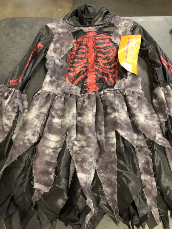 Photo 1 of Size L Girls Hyde & Eek Red Glitter SKELETON Dress Halloween Costume 
