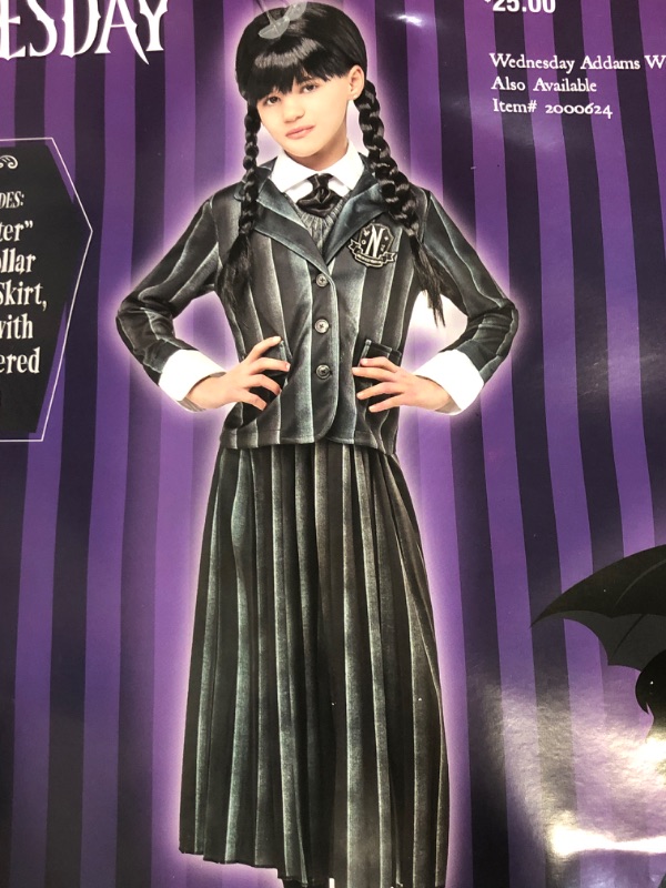 Photo 1 of Size L (10-12)  Wednesday Costume  Wig NOT Included 