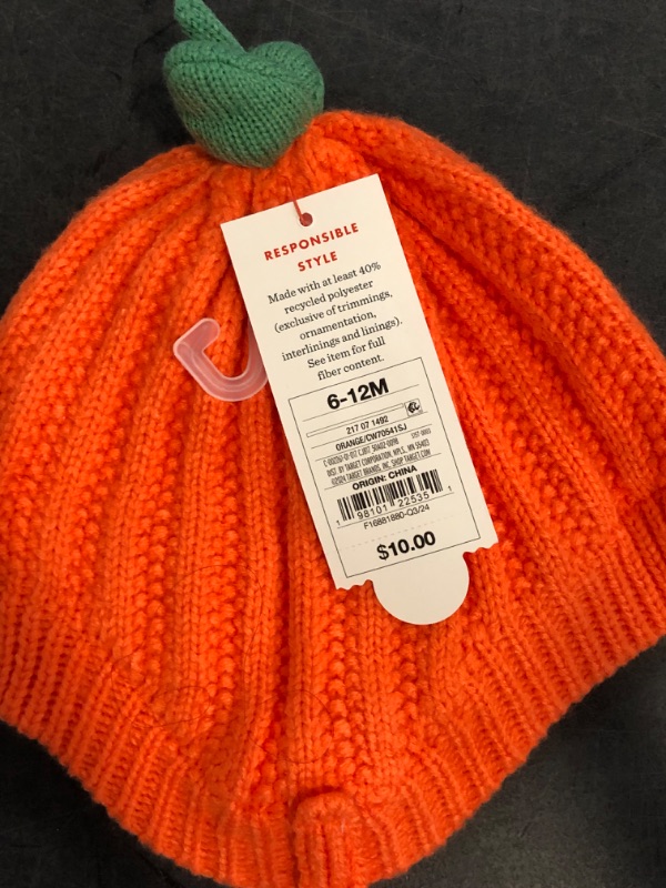 Photo 1 of Pumpkin Baby Beanie (Size 0-16M)and Socks (0-6M)