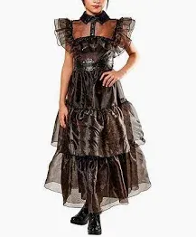 Photo 1 of Size L Kids Wednesday Nevermore Academy Raven Dance Dress, The Addams Family 