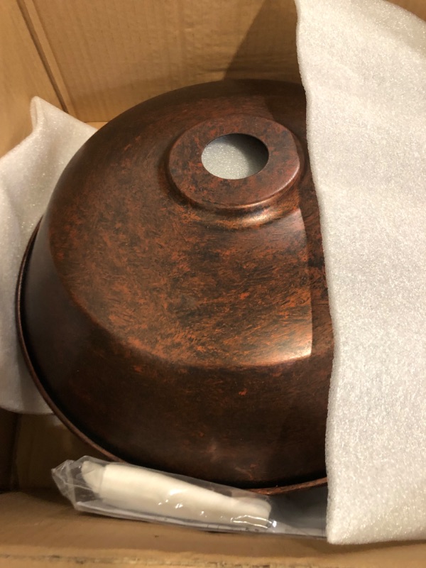 Photo 1 of Copper Pendant Light Fixture, Farmhouse Kitchen Island Lighting, Industrial Hanging Lamp,Rustic Large Pendant Lights for Dining Room Bar Porch Restaurant Foyer Hallway E26