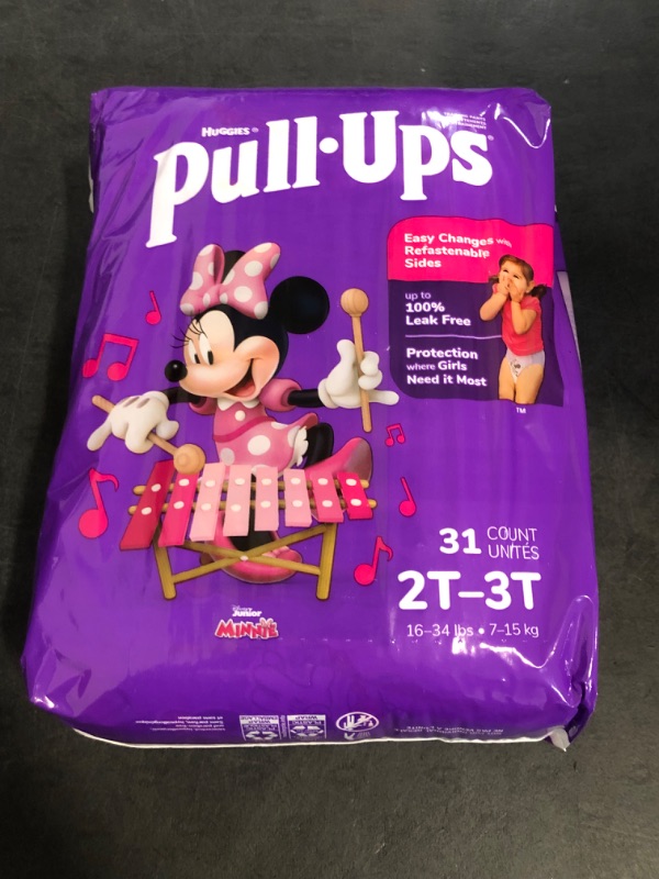 Photo 1 of Pull-Ups Girls' Potty Training Pants, Size 2T-3T Training Underwear (16-34 lbs), 124 Count (4 packs of 31)