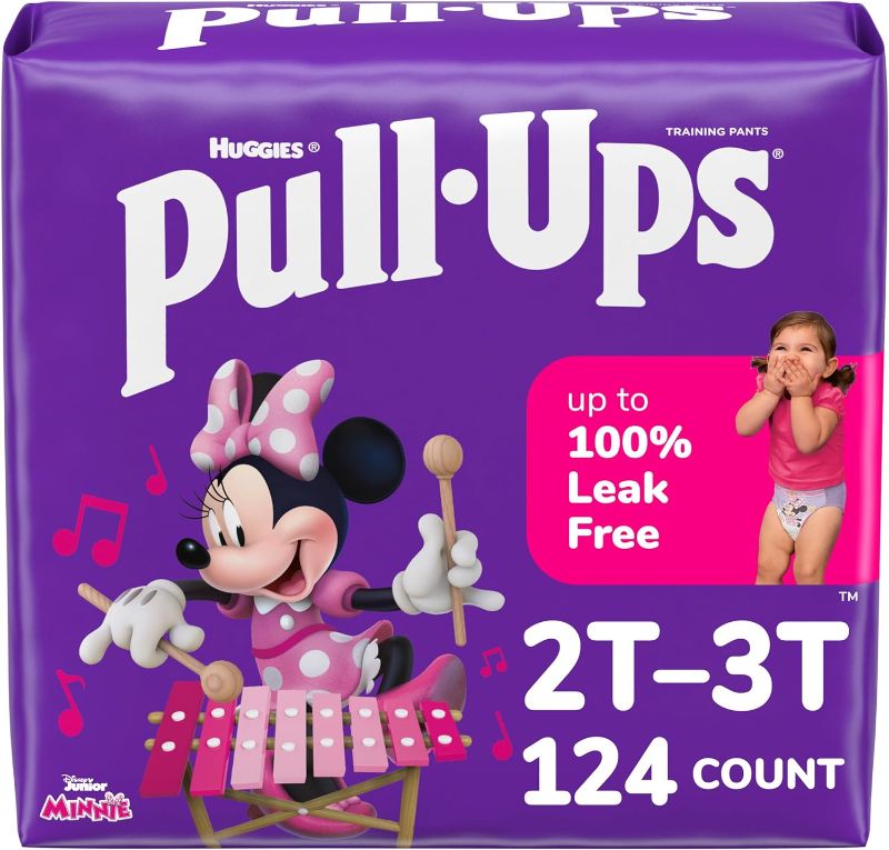 Photo 1 of Pull-Ups Girls' Potty Training Pants, Size 2T-3T Training Underwear (16-34 lbs), 124 Count (4 packs of 31)