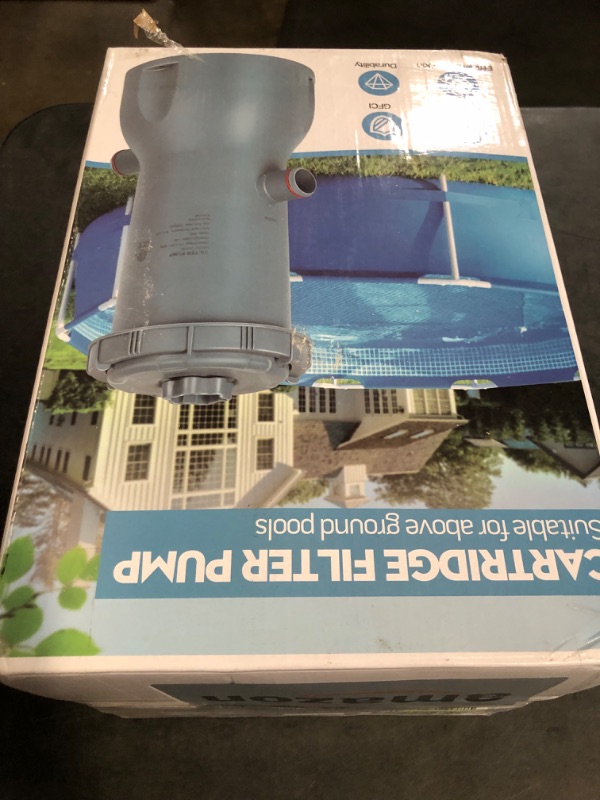 Photo 1 of Pro Series 1000 GPH Above Ground Pool Filter Pump, Powerful Pool Cartridge Filter Pump, Water Circulation and Filtration System -Improved Water Clean & Clarity, Pools Pumps Above Ground-Gray