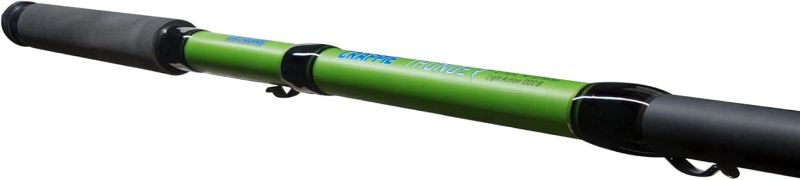 Photo 1 of Lew's Crappie Thunder Telescopic Fishing Rod, Light Power, Fast Action, Premium Fiberglass Blank, EVA Foam Handle, Crappie Thunder Green