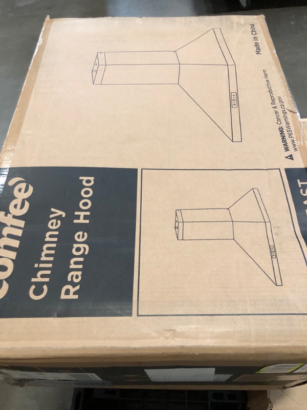 Photo 1 of COMFEE' CVP30W7AST 30 Inch 450 CFM 3 Speed Gesture Sensing &Touch Control Panel Stainless Steel Wall Mount Ductless/Ducted Convertible Vent Baffle Filters and 2 LED Lights Range Hood