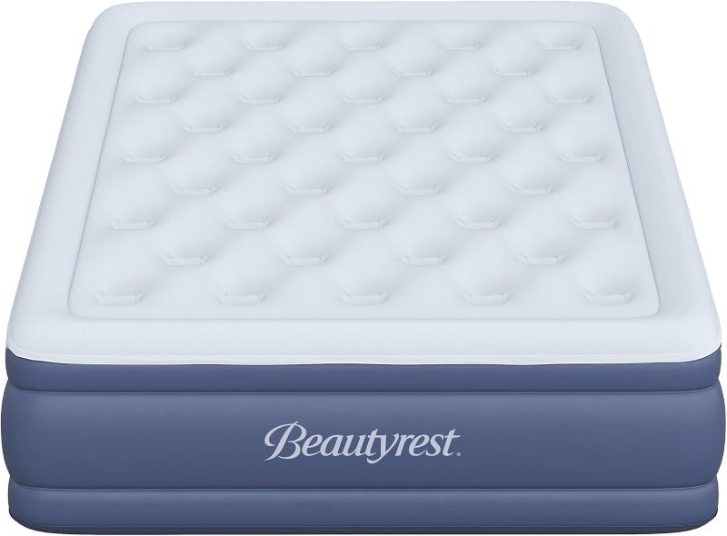 Photo 1 of CAL K - Box Sealed**Beautyrest 17" Supreme Air Auto Shut-Off Air Mattress with Built-in SureLock Pump, Puncture-Resistant Dura-Vinyl, Raised Edge Support, Supports 650 lbs, Best for Home, Camping, Guests, Cali King 