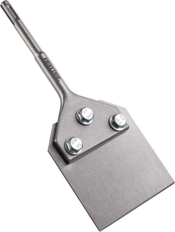 Photo 1 of Firecore SDS Plus Floor Scraper, 4 Inch Wide Tile Thinset Scaling Chisel, 4" x 10" Thinset Scraper Adhesives Remover Wall Scraper Works with SDS Plus Rotary Hammer