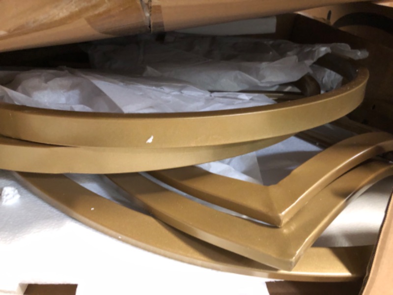 Photo 1 of ASYA Round End Table, Gold Side Table with Tempered Glass and Metal Frame, Glass Nightstand for Living Room, Bedroom and Office