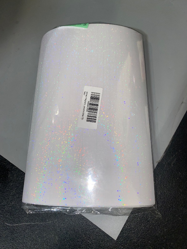 Photo 1 of 2 Types Transparent Holographic Laminate Sheets Overlay Lamination Vinyl A4 Size Self-Adhesive Holographic Laminate Film Waterproof Vinyl Sticker Paper for DIY Crafts, 10 Sheets 8.25 x 11.7 Inches

