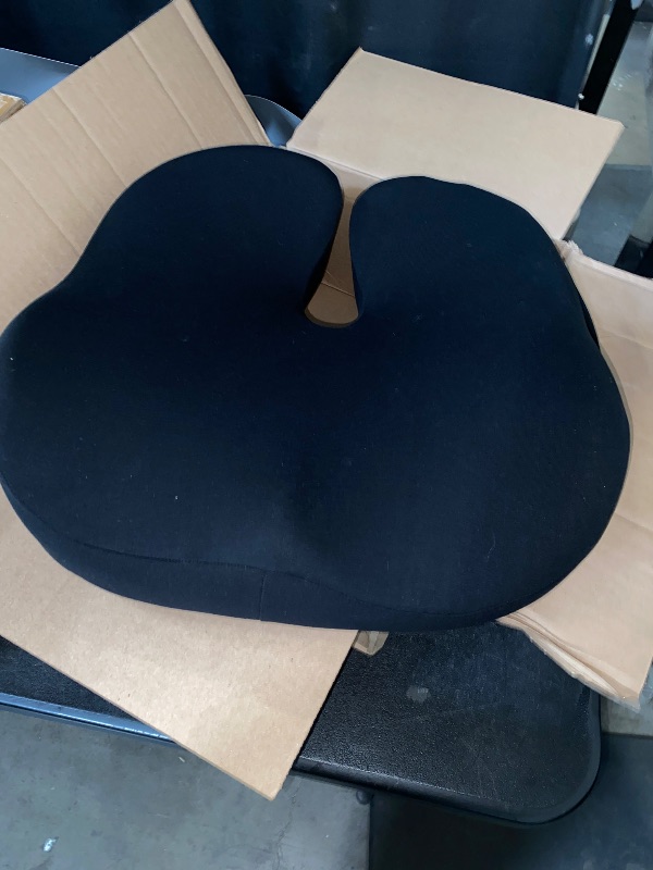 Photo 1 of ProtoArc Seat Cushion for Tailbone Pain Relief, Office Chair Cushion, Coccyx Cushion, Ergonomic Memory Foam Seat Cushion for Home, Car, Pressure Relief Pad for Hip, Coccyx, All Day Comfort - Black
