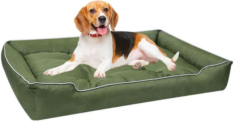 Photo 1 of Watertight Dog Bed, Breathable Summer Dog Pads, Cat Mat Mattress with Anti-Slip Bottom, Fluffy Anti Anxiety Dogs Beds, Dogs Mat Washable,Green,M
