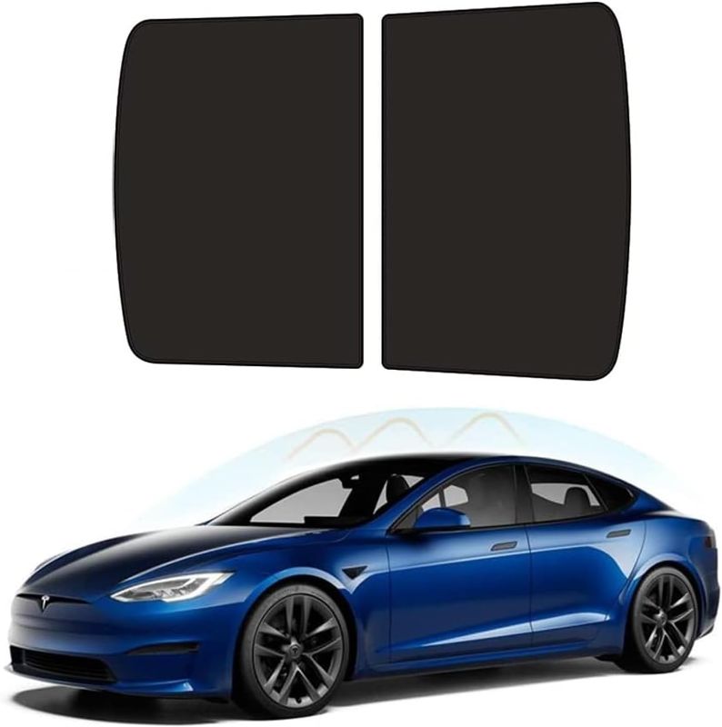 Photo 1 of Bestview Roof Sunshade Sunroof Rear Window Sunshade for 2015-2020 Tesla Model S Accessories,Glass Sunroof Shade Window Insulation UV & Heat Protection, Upgraded Double-Layer Design Sun Shade Won't Sag
