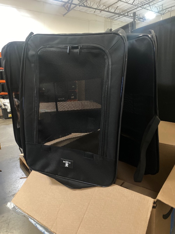 Photo 1 of X-ZONE PET Dog Crate 3-Door Kennel, Collapsible Portable Soft Sided Pet Carriers for Indoor & Outdoor, Multiple (36-Inch, Carbon Black)
