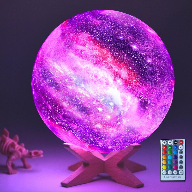 Photo 1 of 4.3'' Moon Lamp Kids Night Light Galaxy Lamp 16 Colors LED Moon Light with Touch & Remote Control Bedside Lamp as Christmas Birthday Gifts for Girls/Boys/Kids
