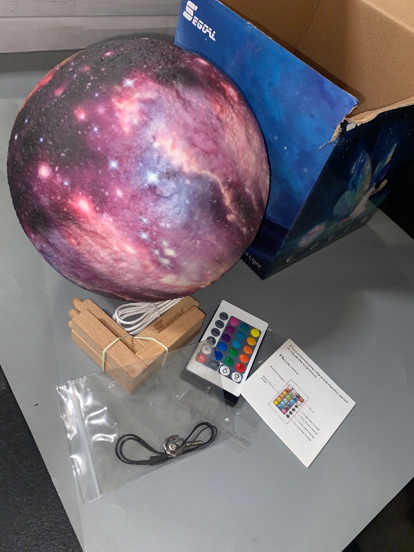 Photo 1 of 4.3'' Moon Lamp Kids Night Light Galaxy Lamp 16 Colors LED Moon Light with Touch & Remote Control Bedside Lamp as Christmas Birthday Gifts for Girls/Boys/Kids
