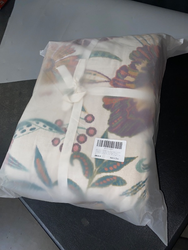 Photo 1 of NIFTYLOOM Boho Gauze Throw Blanket,Cotton Soft Sofa Bed Throw-Floral Butterfly Decor Blanket,Blanket for Couch, Bed,Travel,Picnics,Home Deco (Floral Fragrance, 90" x 98")