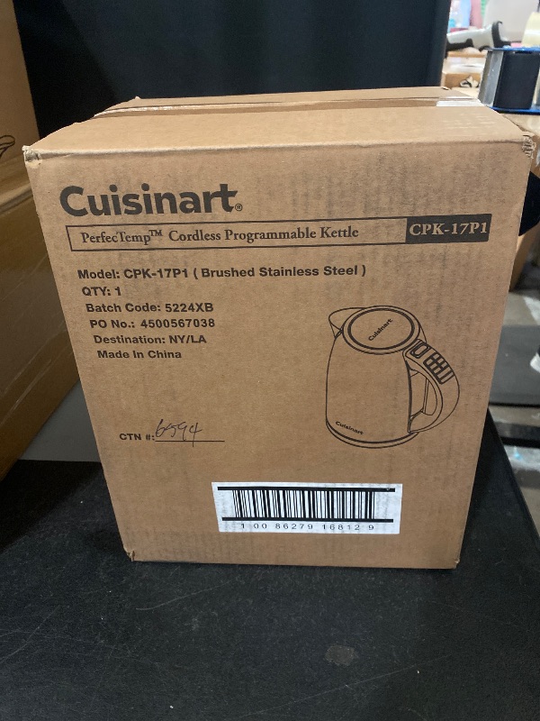 Photo 1 of Cuisinart 1.7-Liter Stainless Steel Cordless Electric Kettle with 6 Preset Temperatures
