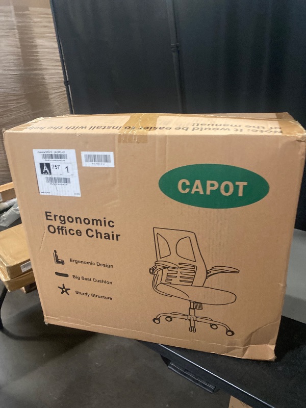 Photo 1 of Ergonomic Office Chair 350lbs Capacity, 3.9-inche Cushion and Tall Back Breathable Mesh, Comfortable Swivel Adjustable Lumbar Support