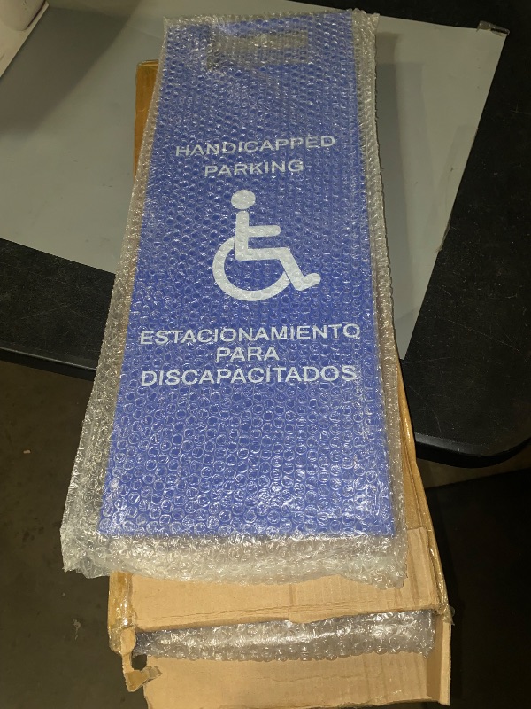 Photo 1 of Stainless Steel Handicapped Parking Sign Portable Foldable Sign - 2Pack