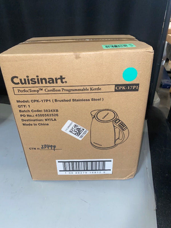 Photo 1 of Cuisinart 1.7-Liter Stainless Steel Cordless Electric Kettle with 6 Preset Temperatures
