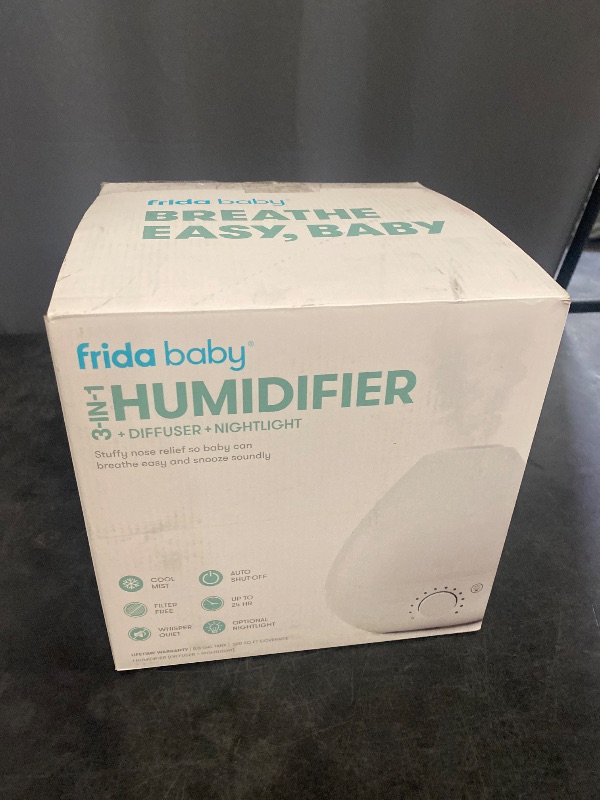 Photo 1 of Frida Baby 3-in-1 Cool Mist Humidifier for Baby with Diffuser + Nightlight, Allergy Relief Baby Humidifier for Bedroom, Nursery + Large Rooms, Quiet, Auto Shut Off, Runs +24hrs